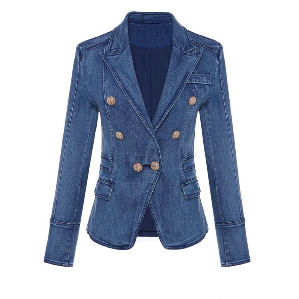 Harley Slim Fit Denim Blazer size Large